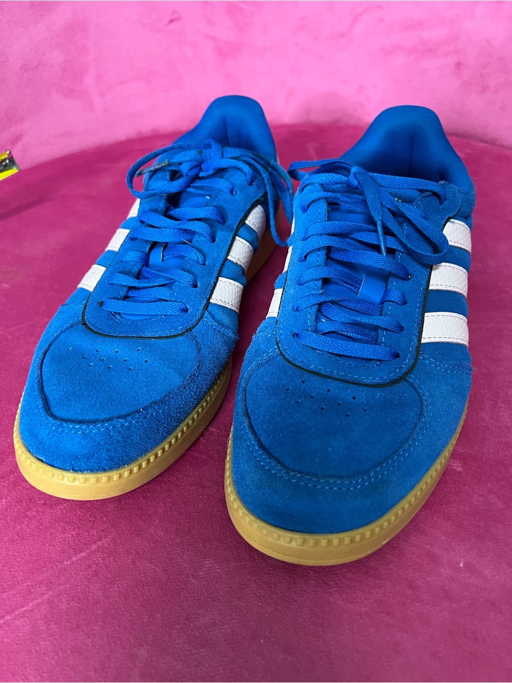 Adidas Breaknet Sleek Royal Blue Pink Gum Sole Sneakers Women’s 9.5 - Picture 2 of 10